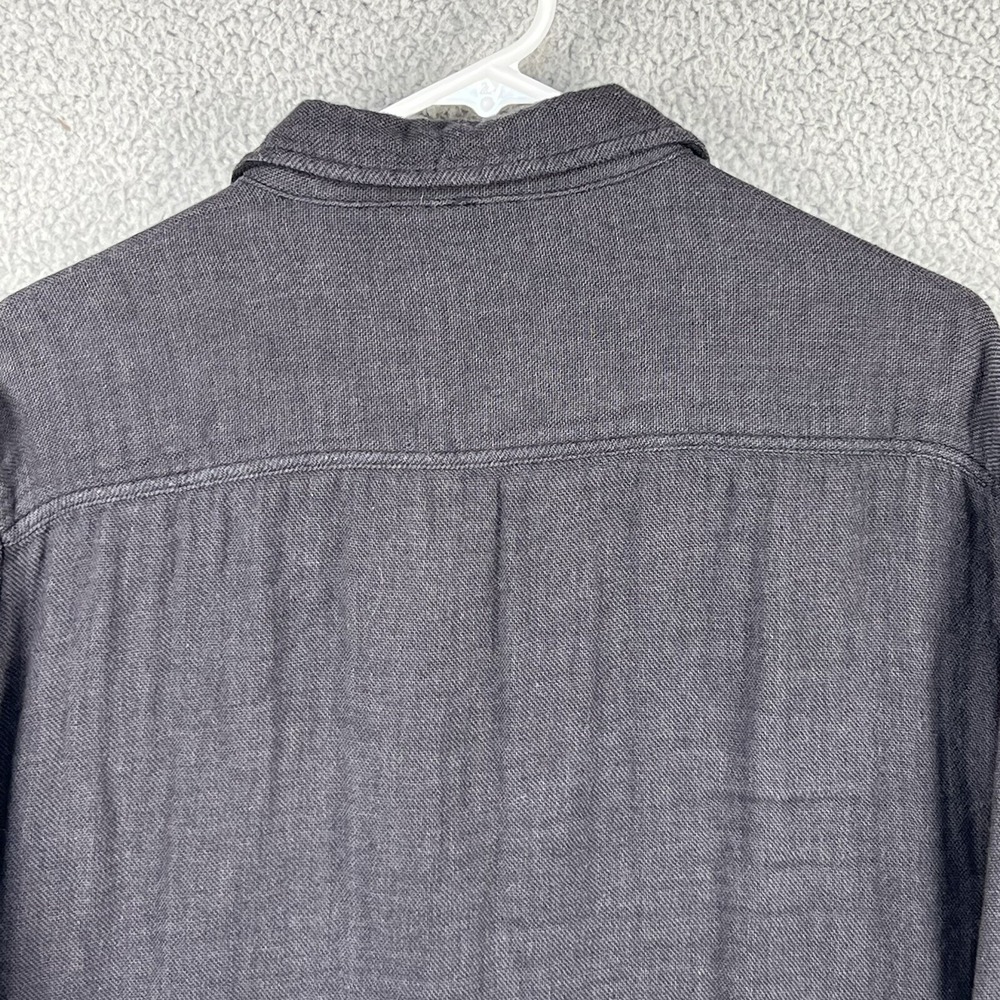 Carbon 2 Cobalt Button Up Flannel Shirt Mens Large Grey Long Sleeve - Picture 6 of 11